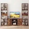 Costway Holz Bücherregal mit 10 Fächern & 1 Schubladen Standregal mit ...