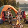 Costway Übergroßer Campingstuhl Tragbarer Klappstuhl mit Reißverschlus...