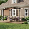 Costway Pergola Pavillon mit Verstellbarem Schiebedach 3 x 2,4 m Garte...