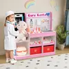 Costway Holz Arztdienst-Spielset mit Untersuchungsbereich & EKG-Monito...