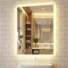 Costway 80 x 60 cm LED Badezimmerspiegel rechteckiger Wandspiegel mit ...