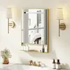 Costway LED Badspiegel mit 3 Lichtfarben & Einstellbare Helligkeit Wan...
