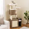 Costway Katzenschrank mit Kratzbaum Katzenturm mit Sisal-Kratzpfosten ...