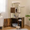 Costway Katzenschrank mit Kratzbaum Katzenturm mit Sisal-Kratzpfosten ...
