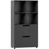 Costway 4-Würfel Bücherregal mit 2 Schubladen 130 cm 5-stufiges freist...