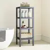 Costway Freistehendes Standregal aus Kunststoff 4 Stufiges Badregal Sc...