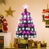 Costway 93 cm Vorbeleuchteter künstlicher Weihnachtsbaum Weihnachtsbau...