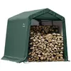 ShelterLogic Folien Zeltgarage Gerätehaus Grün 240x240x240 cm