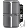 Ninja Doppeltopf XL Heißluftfritteuse mit digitalem Thermometer, 9,5 L...