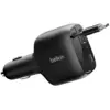 Belkin BoostCharge 75 W Kfz-Ladegerät mit einziehbarem Kabel, schwarz