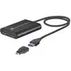 USB DisplayLink Adapter, USB-A Stecker > Dual 4K HDMI