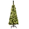 COSTWAY Künstlicher Weihnachtsbaum, mit 150 warmweißen LEDs, 226 PVC S...