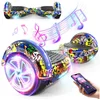 SISIGAD Balance Scooter 6,5 Zoll Dualmotorräder, Hoverboard mit LED-Li...