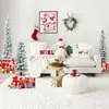 Costway 3er Künstliche Weihnachtsbaum mit Schnee & Sockel aus Metall 9...