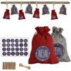 Jiubiaz Adventskalender zum Befüllen Weihnachten Säckchen Decor 24 Sto...