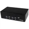 StarTech .com 4 Port Dual DVI USB KVM Switch, KVM Switch, Schwarz