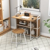 Costway Schreibtisch klappbar mit Steckdose Klapptisch mit Hocker Comp...