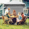 Costway Pavillon 2 x 2 m Pop up Faltpavillon Höhenverstellbar mit Seit...