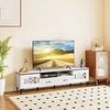 Costway TV Schrank Bambus Lowboard für Fernseher bis zu 80 Zoll Fernse...