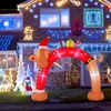 Costway 242 cm hoher aufblasbarer Weihnachts-Dackel-Bogen aufblasbarer...