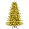 Costway 180 cm Künstlicher Weihnachtsbaum mit Beleuchtung Tannenbaum C...