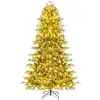 Costway 210 cm Künstlicher Weihnachtsbaum mit Beleuchtung Tannenbaum C...