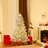 Costway 180 cm Schnee-beflockter Künstlicher Weihnachtsbaum mit 51 Kug...