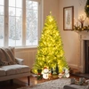 Costway 180 cm Beleuchteter Künstlicher Weihnachtsbaum Klappbarer Chri...