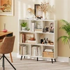 Costway Bücherregal mit Fächern Standregal mit 3 Ebenen & Holzbeine Wü...