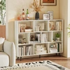 Costway Bücherregal mit Fächern Standregal mit 3 Ebenen & Holzbeine Wü...