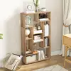 Costway Modernes Bücherregal mit Offenen Ablagen & Kippschutz Geometri...