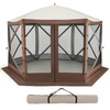 Costway 350 x 350 cm Pop-up Pavillon mit Tragetasche & Netzwänden Part...