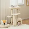 Costway Kratzbaum Klein 85cm Katzenbaum mit Katzenhöhle & weicher Sitz...