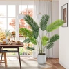 Costway 2er Set Künstliche Areca Palme 140 cm Kunstpflanze im Topf Kun...