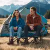 Costway Campingstuhl für 2 Personen Klappstuhl mit Getränkehaltern & A...
