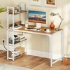 Costway Schreibtisch mit Ladestation 120 x 65 cm Computertisch mit off...