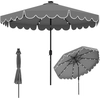Costway 300 cm Sonnenschirm mit LED-Beleuchtung Gartenschirm mit Kurbe...