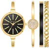ANNE KLEIN Damen-Armbanduhr Armband GOLDFARBENES Edelstahl Quarz AK/14...