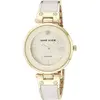 Anne KLEIN Damenuhr Elfenbein-Gold mit Spangen-Armband