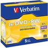 Verbatim DVD+RW 4,7 GB 5er JC Jewel Case