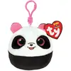 Squishy Beanies Bamboo weiß-schwarzer Panda-Schlüsselanhänger 8,5 cm