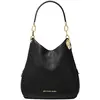 MICHAEL KORS LILLIE Large Hobo Bag aus schwarzem Leder, geräumig und e...