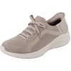 SKECHERS Slip-ins Damen Schlupfsneaker beige Textil vegan -  Größe: 39