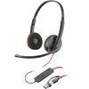 Poly Blackwire 3220 Stereo USB-C Headset schwarz +USB-C/A Adapter