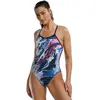Badeanzug, Damen TYR Cctiebk Transt Bleu 26