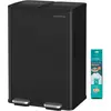 SONGMICS Mülleimer Küche, 2 x 30 Liter, 2 Fächer, mit Softclose-Deckel...
