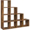 Vasagle, Regal, Bücherregal braun 129,5 x 29,0 x 129,5 cm (29 x 29 x 1...