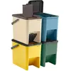SONGMICS 4er Set Mülleimer Küche, stapelbar, je 20 L, Mülltrennsystem