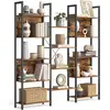 Vasagle, Regal, Bücherregal braun, schwarz 158,0 x 24,0 x 166,0 cm (24...