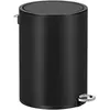 SONGMICS Kosmetikeimer, mit Deckel, Softclose, 3 Liter   Tintenschwarz